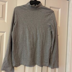 Croft & Barrow Heather Gray Mock Neck Top